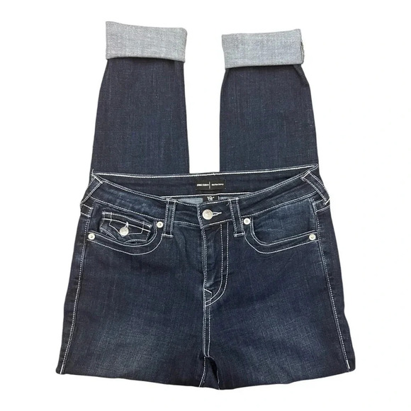 True Religion Jennie Mid Rise Flap Curvy Skinny Jean Horseshoe Y2K Rockabilly - Picture 4 of 10